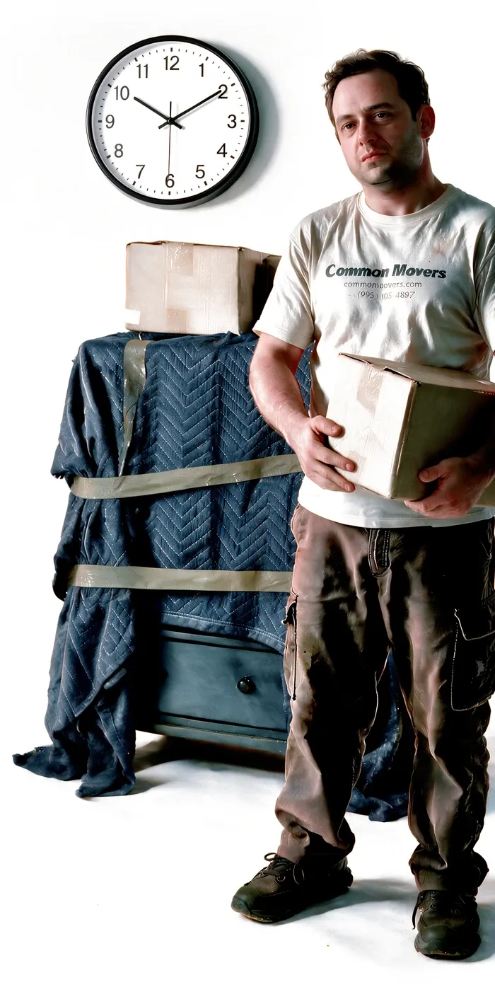 A customer looking stressed at a growing final moving bill